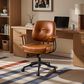 HOMLUX Executive Office Chair with PU Fabric Cushion in Brown, , large