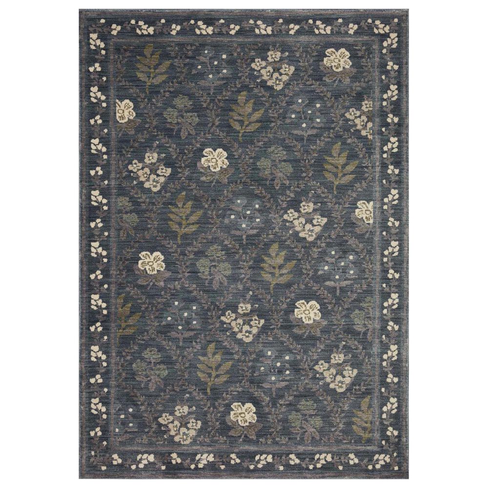 Rifle Paper Co. x Loloi Fiore FIO-04 3"7" x 5"7" Navy Area Rug, , large
