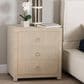 Baxton Studio Quinn 3-Drawer Nightstand in Natural, , large