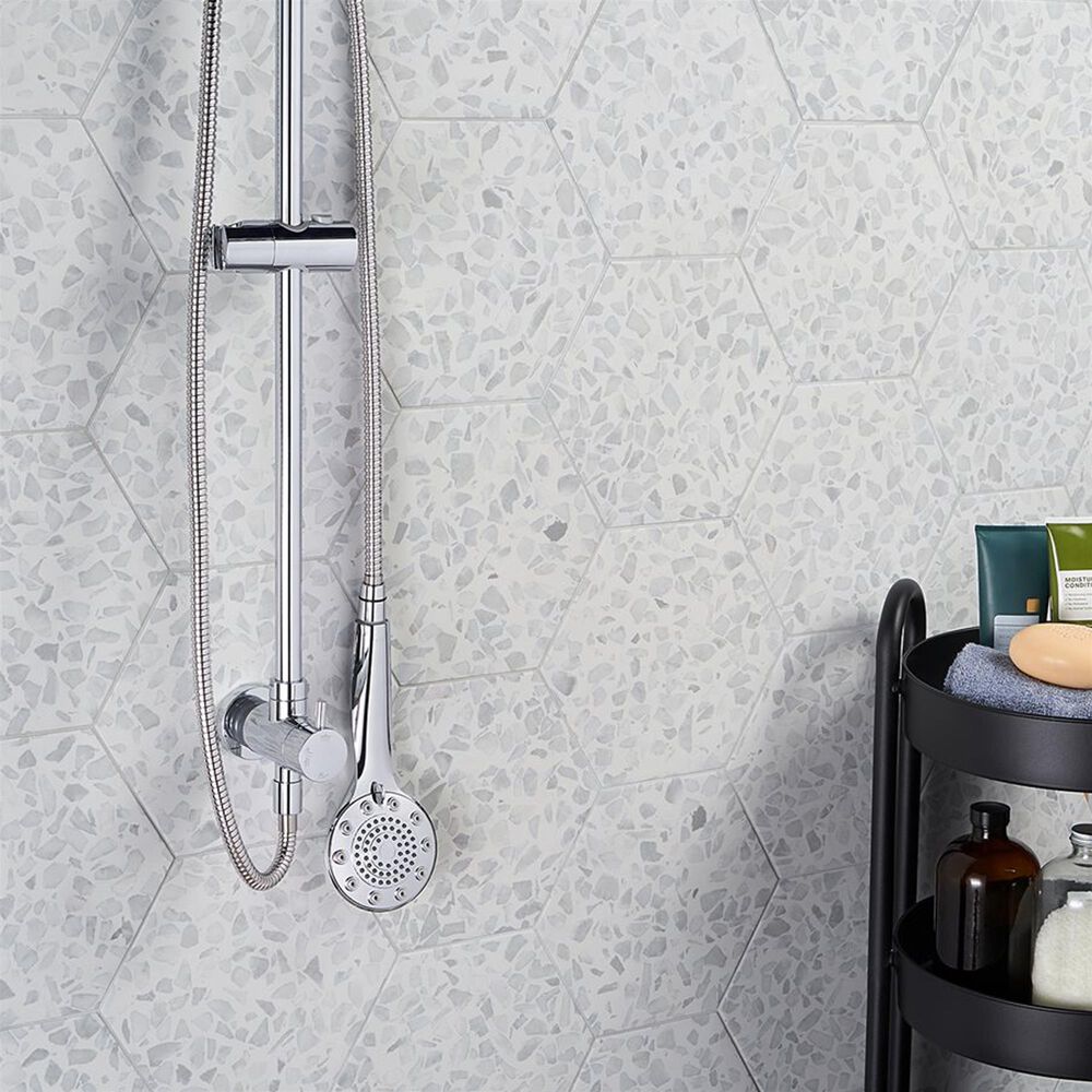 Soho Studio Riazza Hexagon Gray 9&quot; x 10&quot; Porcelain Tile, , large