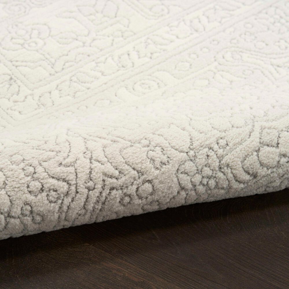 Nourison Grace Ivory and Light Grey 7'10" x 9'10" Area Rug, , large