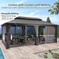 HOMLUX 18-ft x 12-ft Permanent Hardtop Gazebo in Grey  with Hardtop Roof (Screen Included), , large