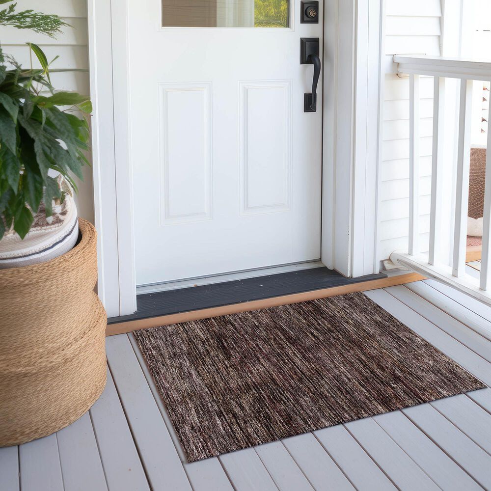 Dalyn Rug Company Soft Essentials Solid Fudge 2'6" x 3'10" Indoor/Outdoor Area Rug, , large