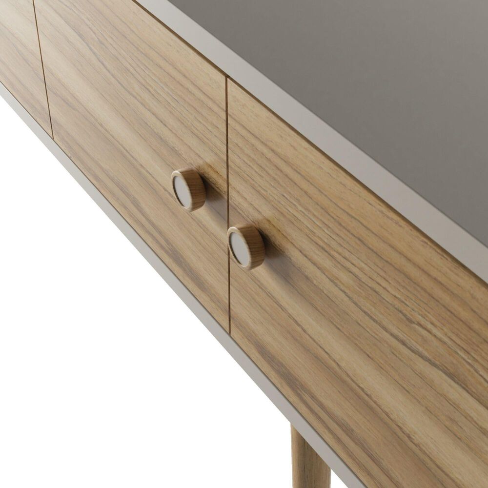 Dayton Theodore 60&quot; Sideboard in Off White/Cinnamon, , large
