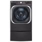 LG 5 Cu. Ft. Smart Front Load Washer with Pedestal in Black Steel, , large