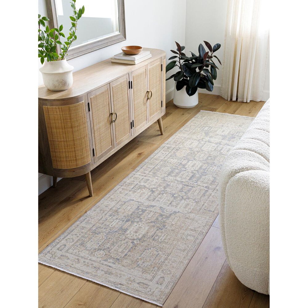 Surya Once Upon a Time Tan, Gray, Light Gray, Ivory and Light Brown 2&#39;11&quot; x 9&#39;10&quot; Runner, , large