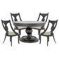Canadel Champlain 5-Piece Round Dining Set in Distressed Black, , large