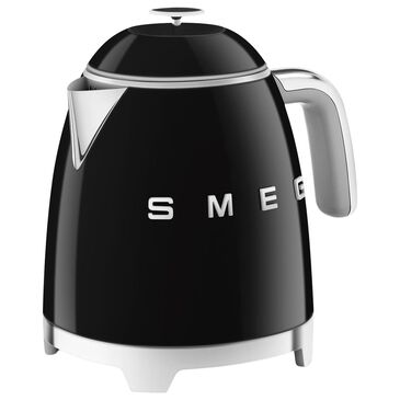 Smeg 3-Cup Stainless Steel Retro Style Mini Electric Kettle in Black, , large