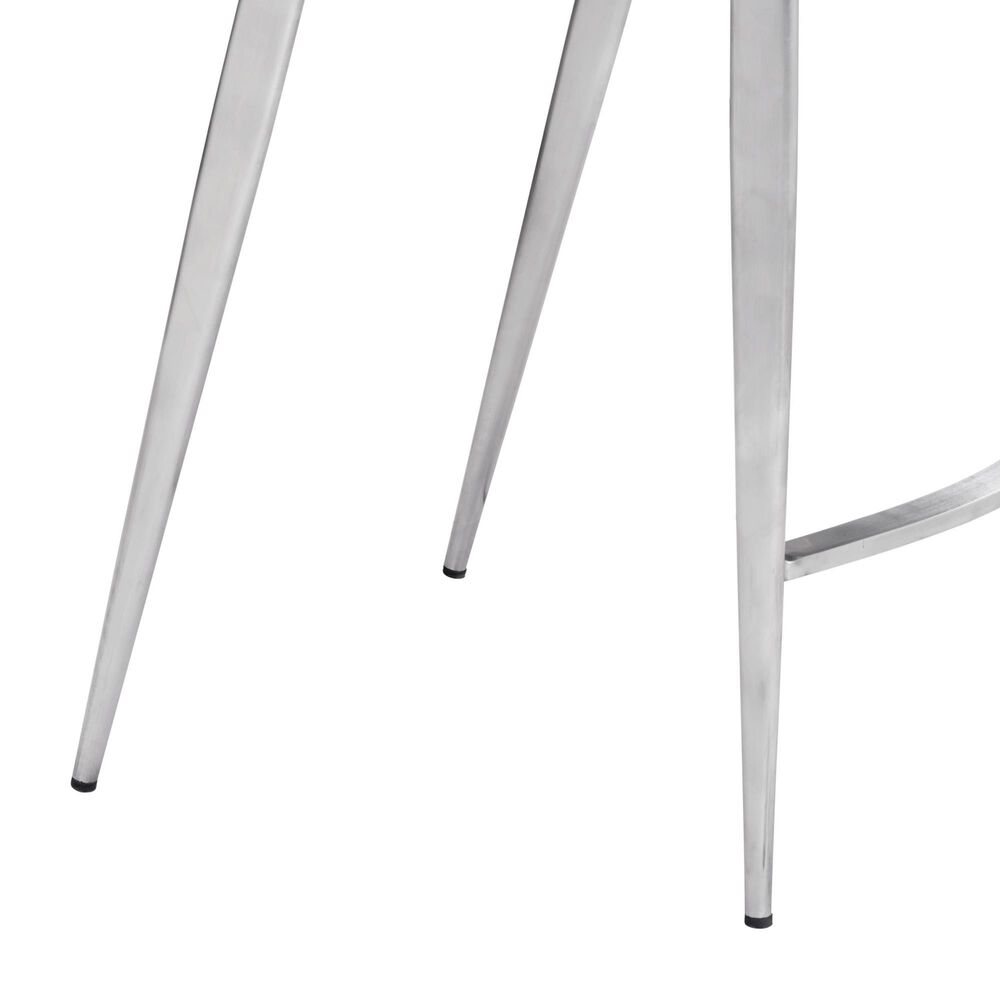 Zuo Modern Magnus Counter Stool in Black and Silver &#40;Set of 2&#41;, , large