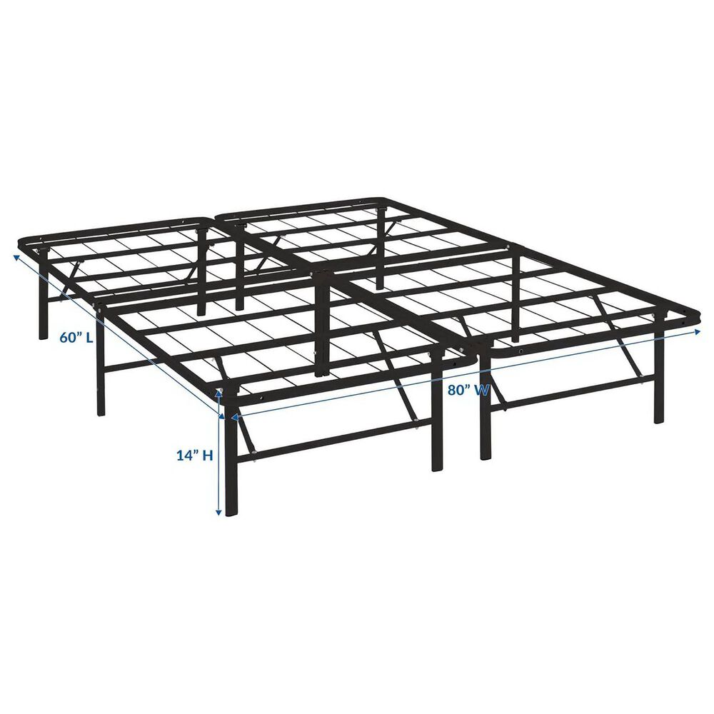 Modway Horizon Platform Queen Bed Frame in Brown, , large