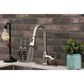 MS International AcquaLuxe Curved Pull-Down Sprayer Kitchen Sink Faucet in Nickel Brushed, , large