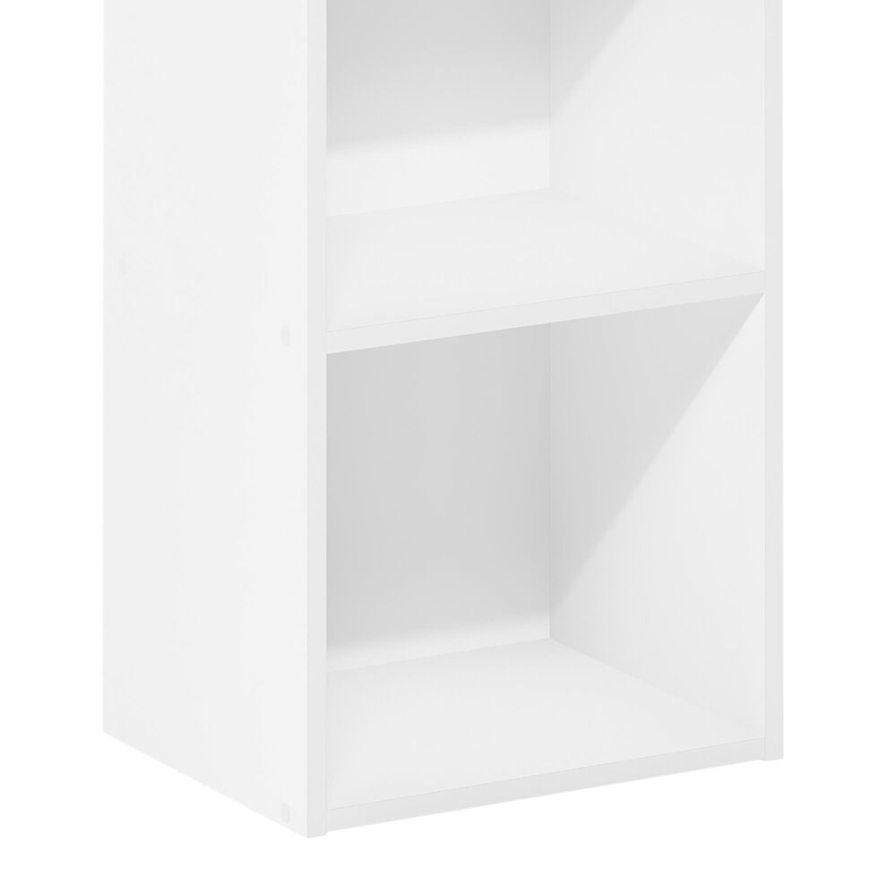 HOMLUX 2-Tier Open Shelf Bookcase in White, , large