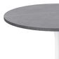 Leisuremod LeisureMod Verve Collection Modern Bar Height Table White Base with 36 Round Marble Grey Sintered Stone Top, , large