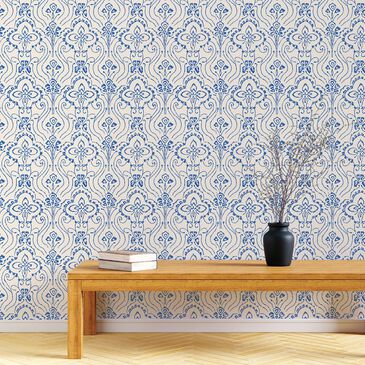 Tempaper Pacific Wave 198" x 20.5" Peel and Stick Wallpaper in Blue Water, , large