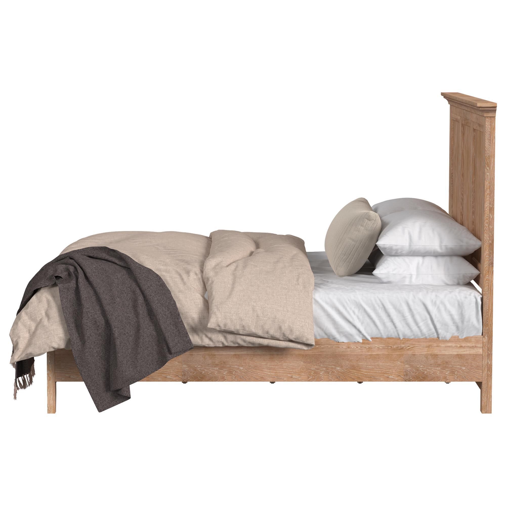 Hawthorne Furniture San Mateo 4-Piece Queen Panel Bedroom Set in Wheat