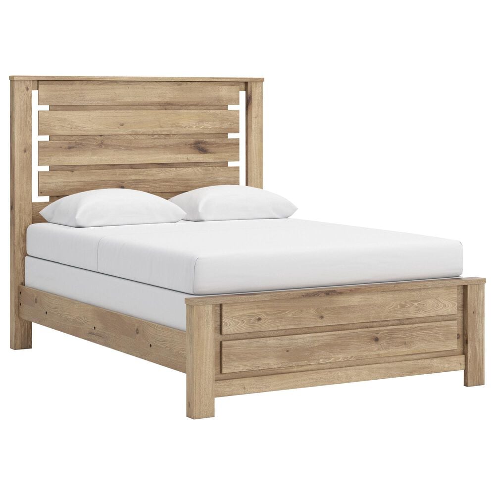 Ashley Brozmont Queen Panel Bed in Natural Brown, , large
