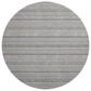 Dalyn Rug Company Soft Essentials Striped Pewter 8" Round Indoor/Outdoor Area Rug, , large