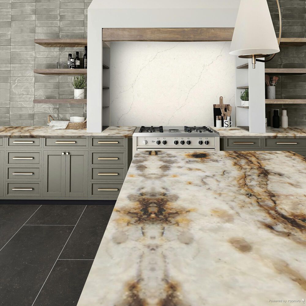 NFM Custom Countertops Bianco Lucre 3cm Granite Countertop, , large