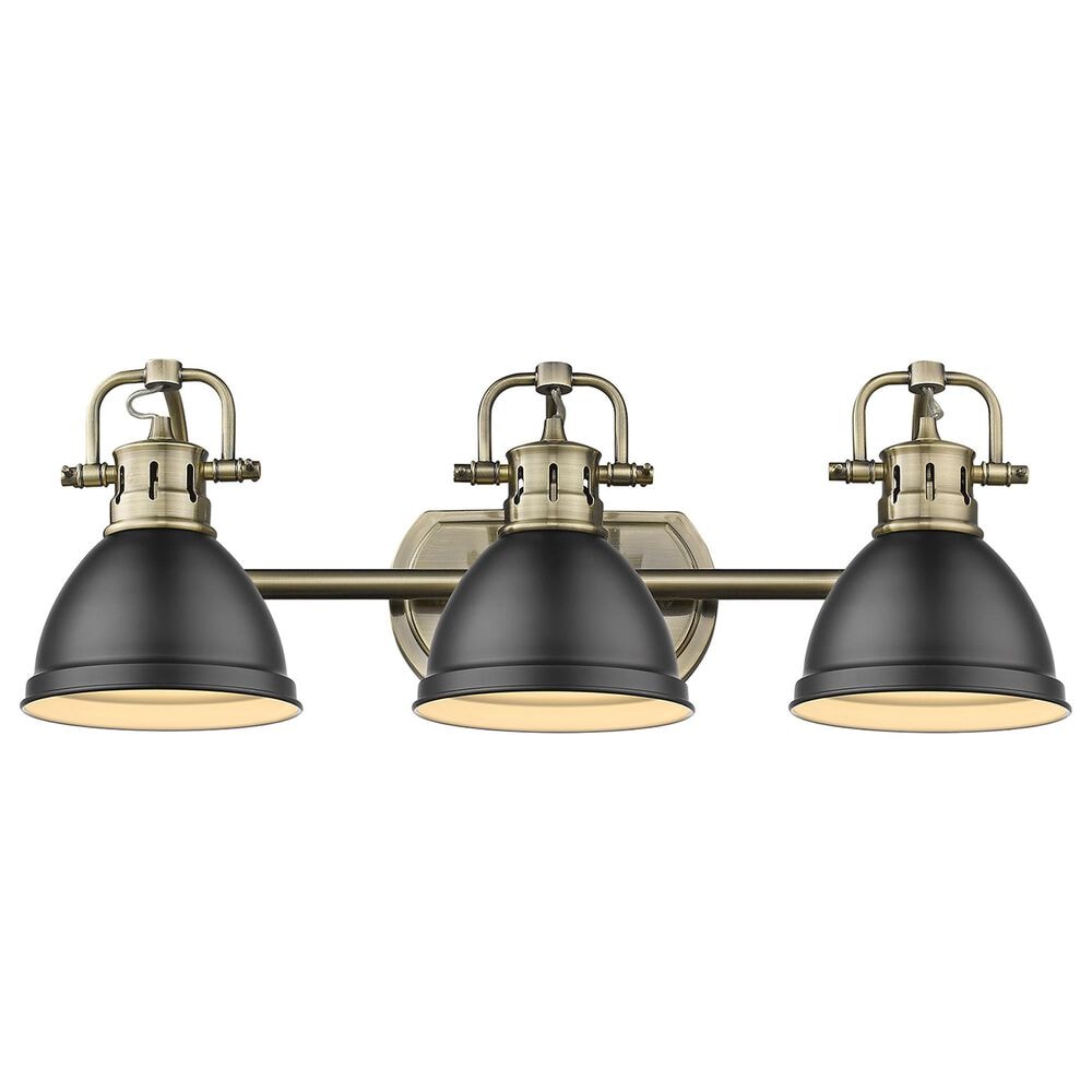 Golden Lighting Duncan 3-Light Bath Vanity in Aged Brass, , large