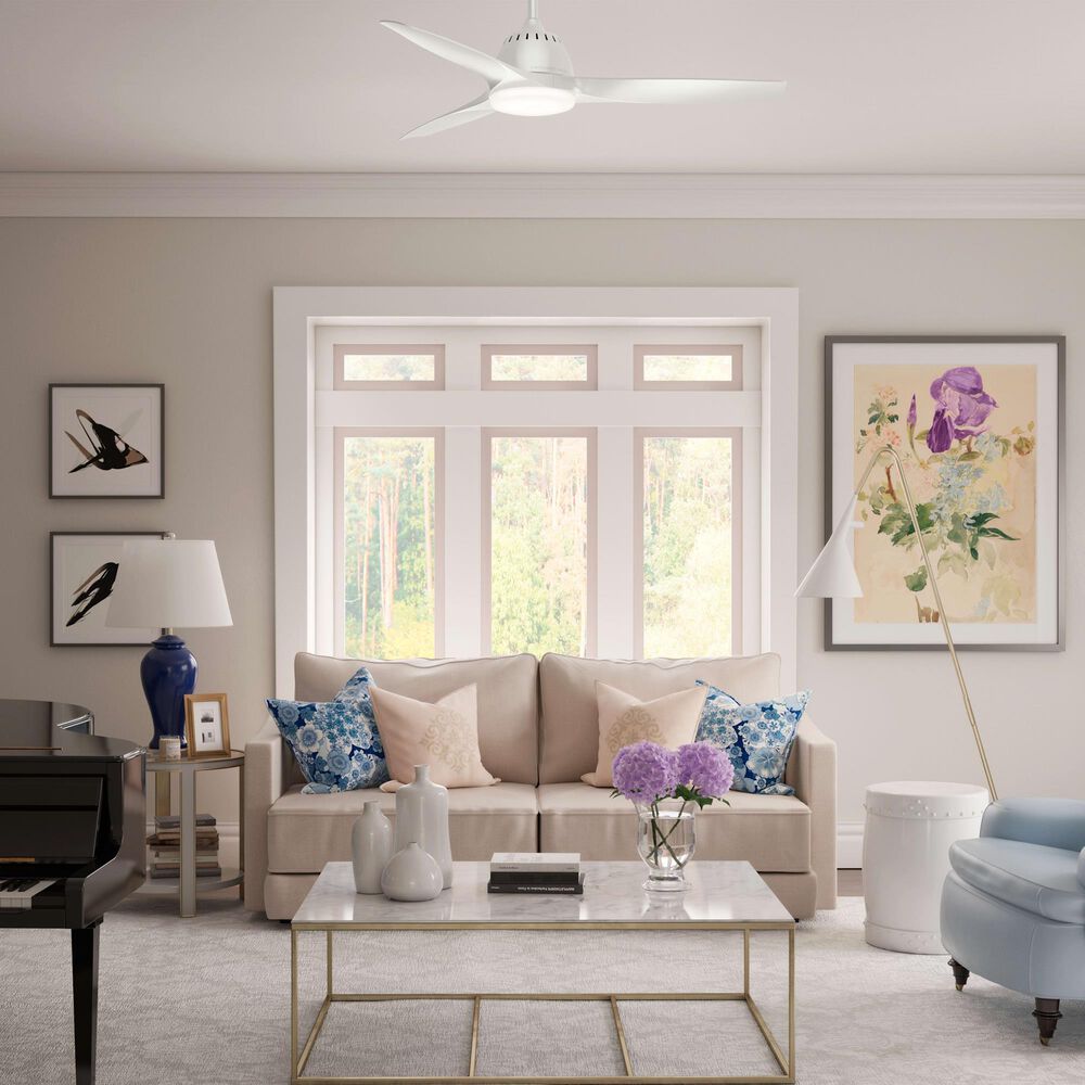 Hunter Wisp 52&quot; Ceiling Fan with LED Light in Fresh White, , large