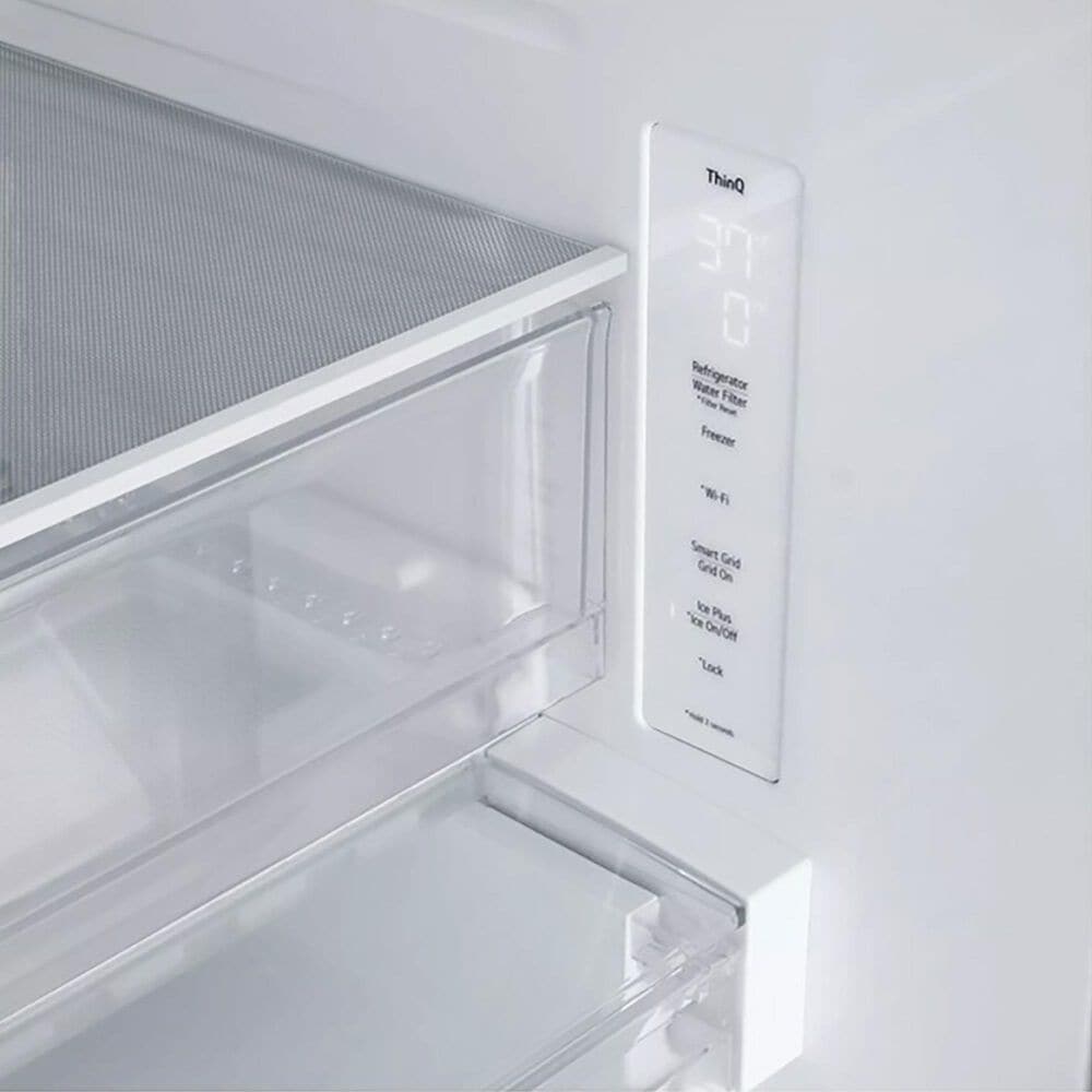 LG 21 cu.ft. 3 Door French Door, 33 wide Counter Depth, Non-Dispense, Dual Handle, Printproof Stainless Steel, , large