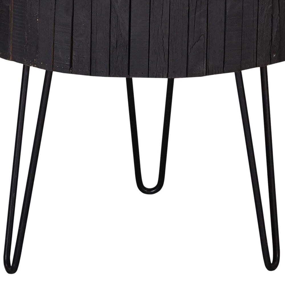 Crestview Collection Drummond Round End Table in Black, , large