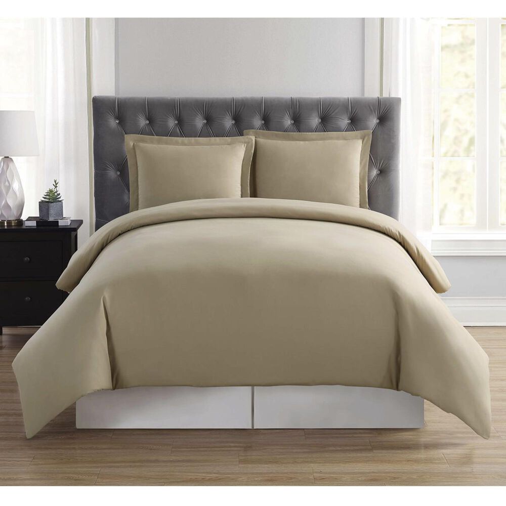 Pem America Truly Soft Everyday 3-Piece Full/Queen Duvet Set in Khaki, , large