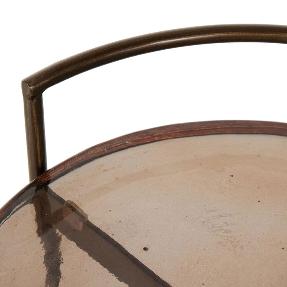 Four Hands Mira Bar Cart-Smoked Brown Cast Glass, , large