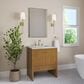James Martin Hudson 30" Single Bathroom Vanity in Honey Oak with 3 cm Ethereal Noctis Silestone Top and Rectangular Sink, , large