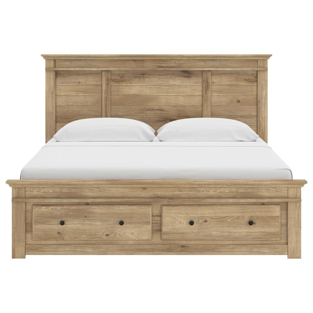 Ashley Makidern King Storage Bed with Six Drawers in Tan, , large