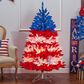 The Gerson Company 5" Patriotic American Tree with White Light in Red, White and Blue, , large