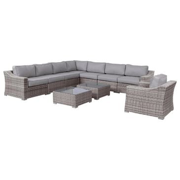 Hearth and Haven 10-Piece Outdoor Sectional Set in Gray, , large