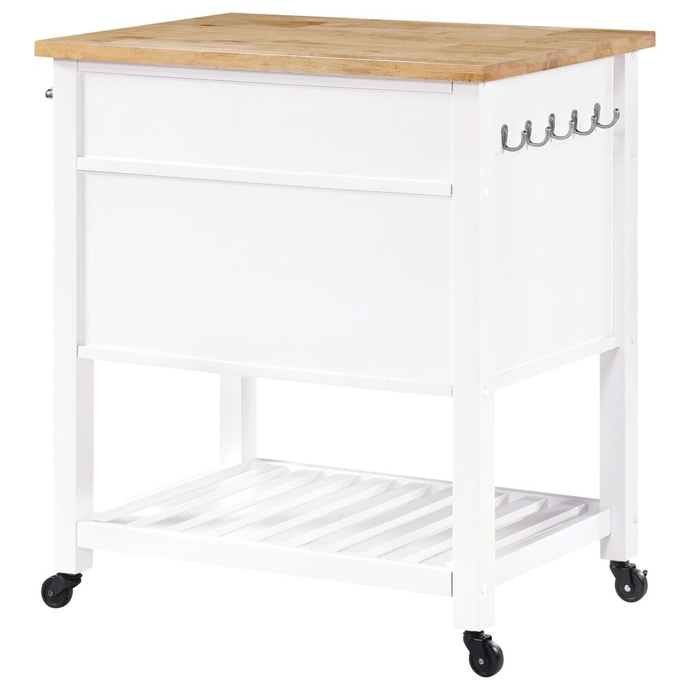 Valor Living Stirling Kitchen Cart in White, , large