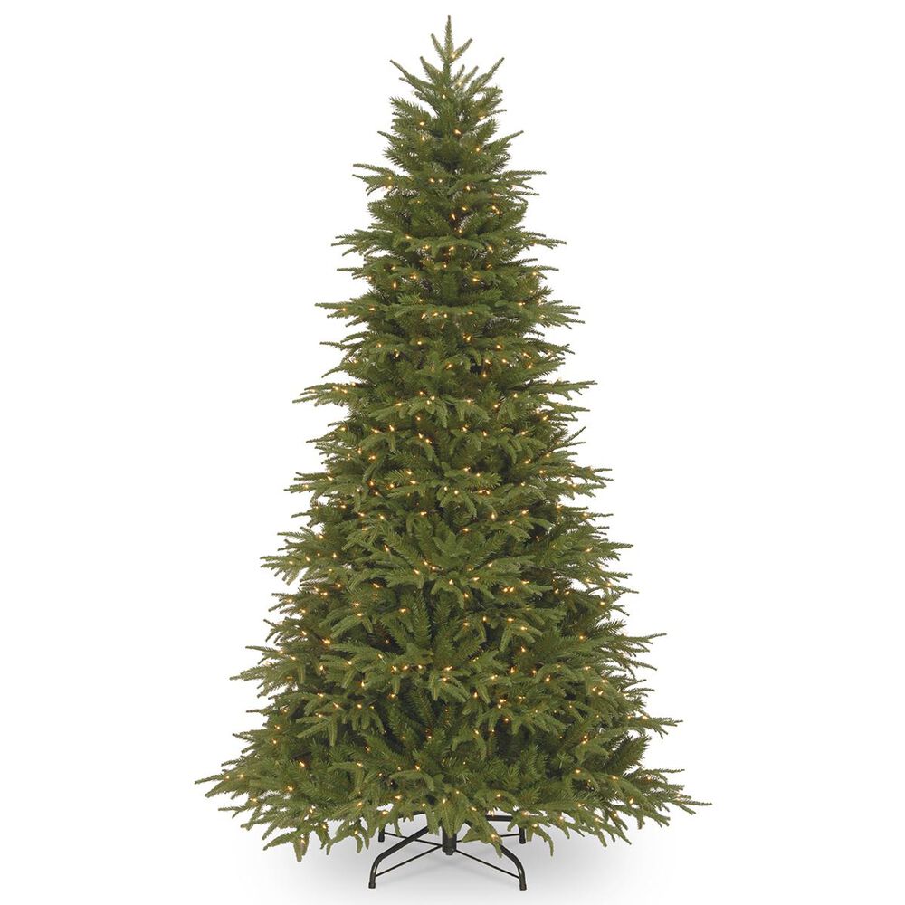 National Tree 7.5" Feel Real Northern Fraser Hinged Tree with 800 White Lights, , large