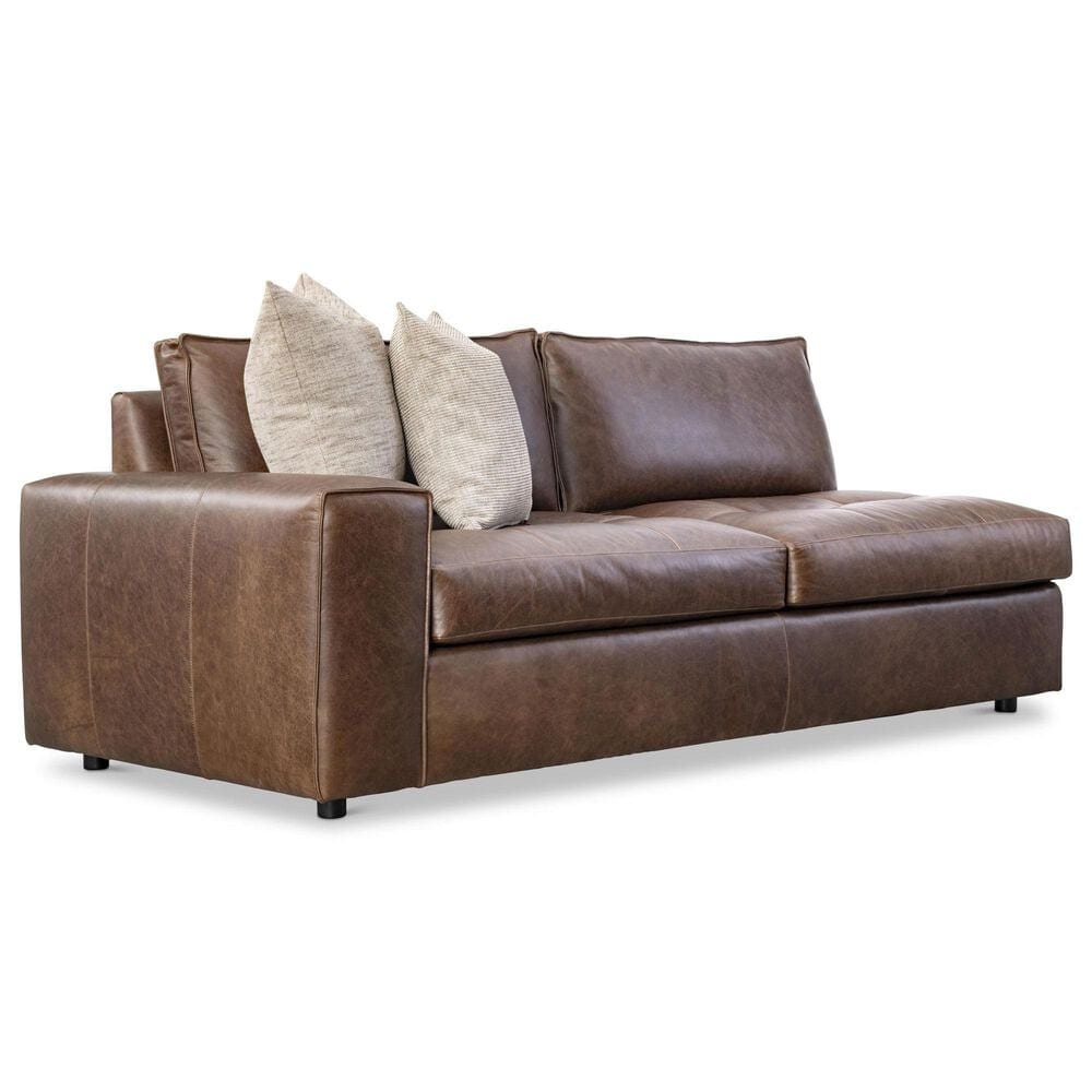 Bernhardt Nest 6-Piece Stationary Right Facing Sectional with Ottoman in Brown, , large