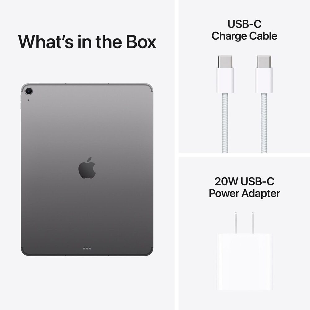 Apple 13-Inch iPad Air M4 Chip Wi-Fi + Cellular 128GB in Space Gray (Latest Model), , large