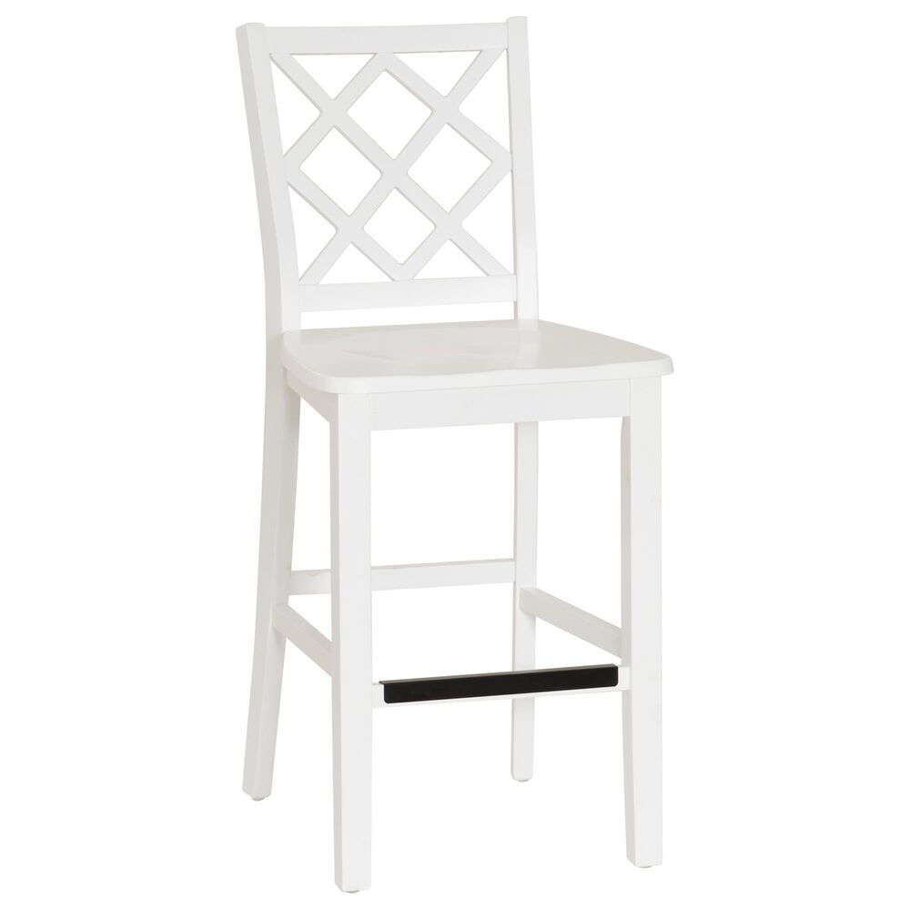 Linon Home Decor Mayfair Counter Stool in White, , large