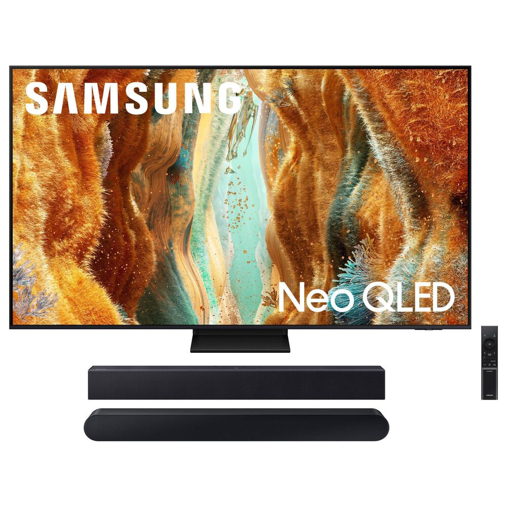 Samsung 55" Class Neo QN70F 4K QLED Vision AI - Smart TV with S-Series 5.0 Channel Soundbar and B-Series 2.0 Channel Soundbar in Black, , large
