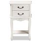 Baxton Studio Gabrielle 2-Drawer End Table in White, , large