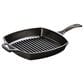Lodge 10.5" Square Cast Iron Grill Pan in Black, , large