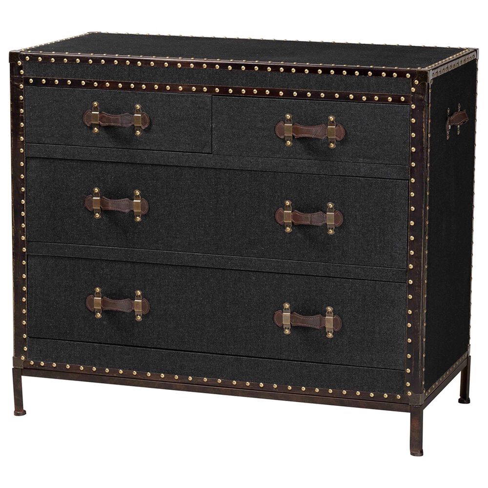 Baxton Studio Benton 4-Drawer Storage Cabinet in Black, , large