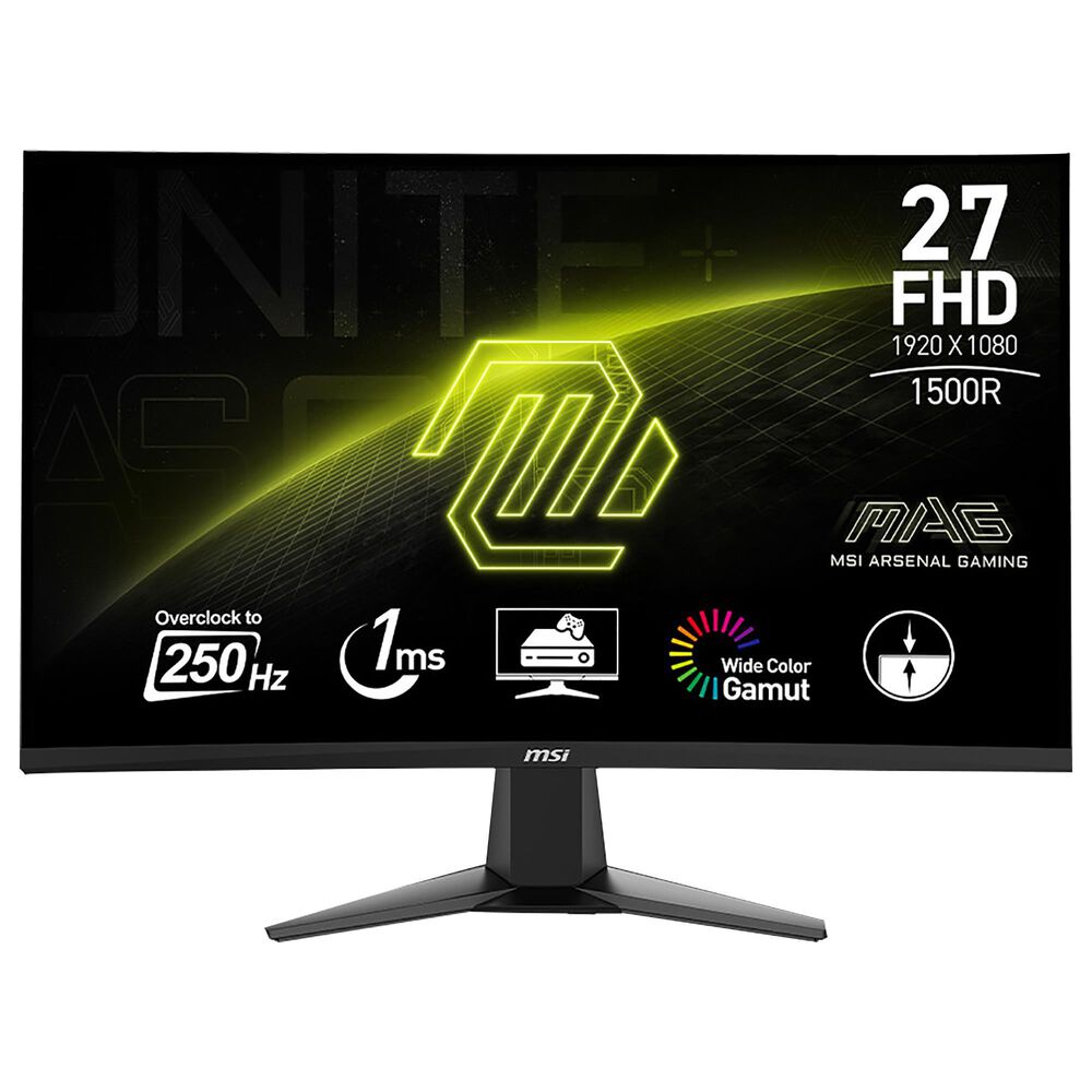 MSI 27" FHD 250Hz Curved Gaming Monitor in Black, , large