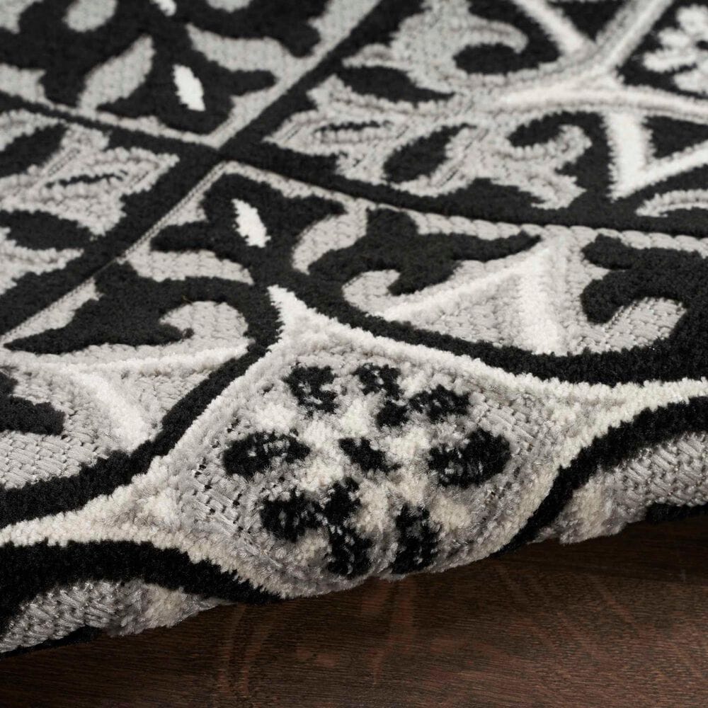 Nourison Aloha 7&#39;10&quot; x 10&#39;6&quot; Black White Indoor/Outdoor Area Rug, , large