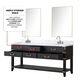 Lexora Home Norwalk 72" Double Bathroom Vanity in Brown Oak with White Cultured Marble Top  and Rectangle Sink, , large