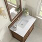 James Martin Vanities Lorelai 36" Single Vanity in Mid-Century Walnut with Single Hole 3 cm and White Zeus Quartz Top & Backsplash, , large