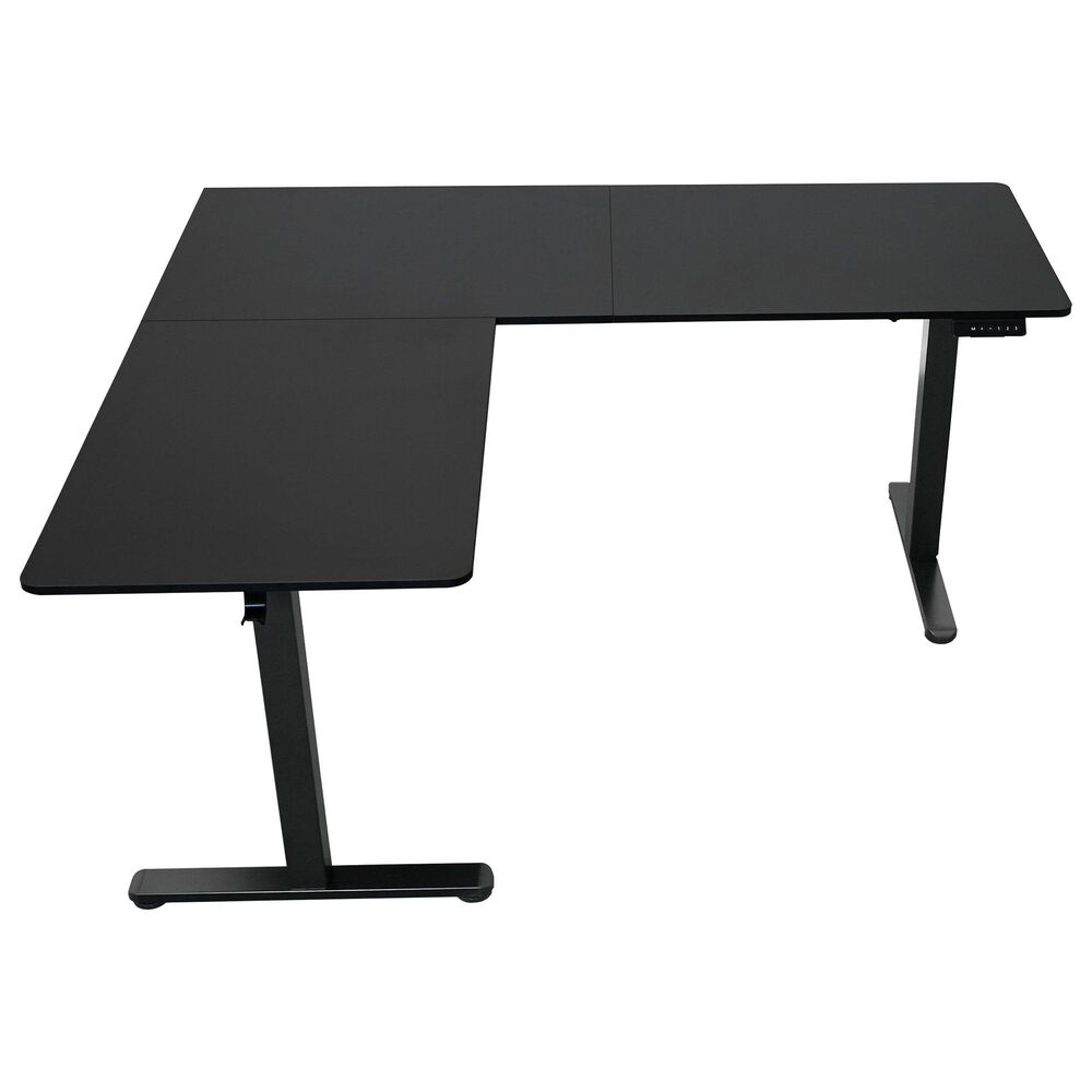 Rta Products Llc Polaris L-Shaped Electric Standing Desk with Spacious Desktop in Black, , large