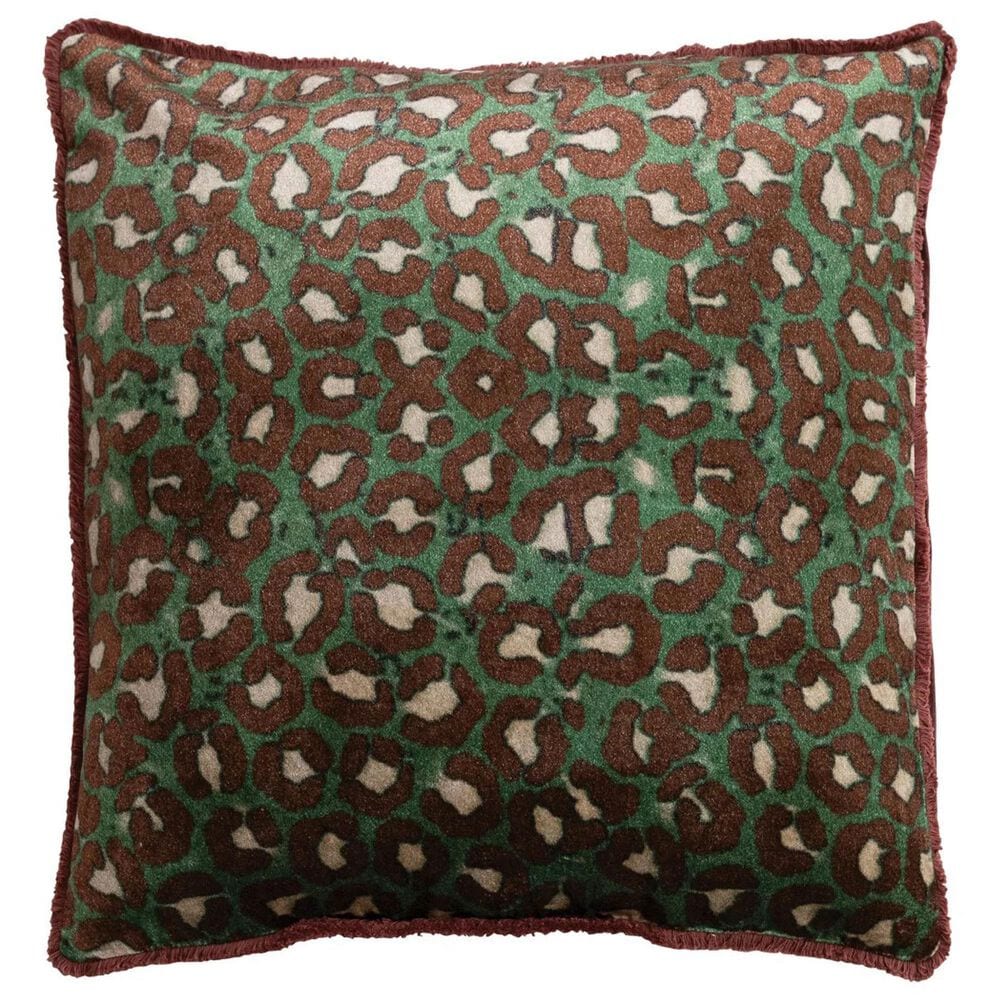 Creative Coop Obsidian 20" Square Throw Pillow in Brown and Green, , large