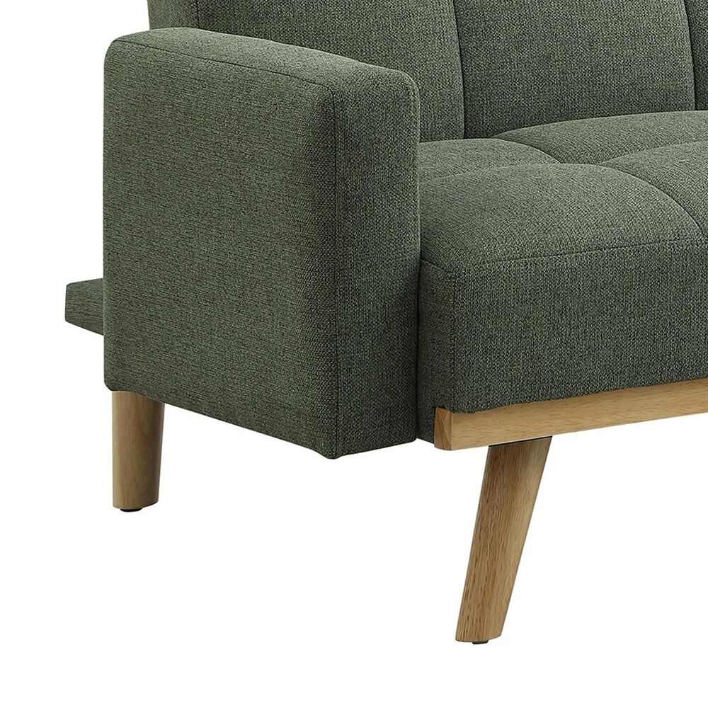 Pacific Landing Kourtney Push Back Convertible Sofa Bed in Sage Green, , large