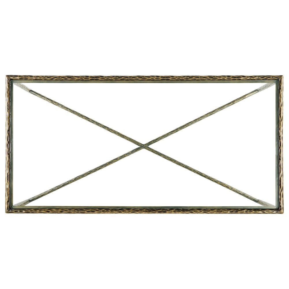 Furniture of America Lalia Coffee Table with Tempered Glass Top and Bullnose Edge in Matte Gold, , large