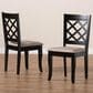 Baxton Studio Verner Side Chair with Sand Cushion in Dark Brown (Set of 2), , large